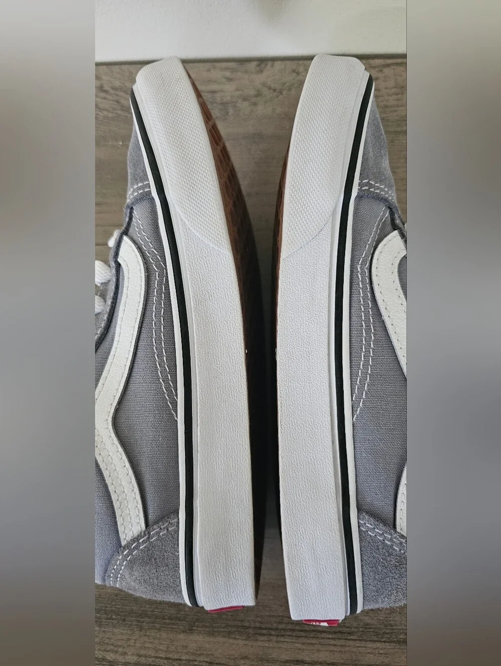 Vans Old Skool Shoe Pewter Grey Kids Size 3 Boy Girl
